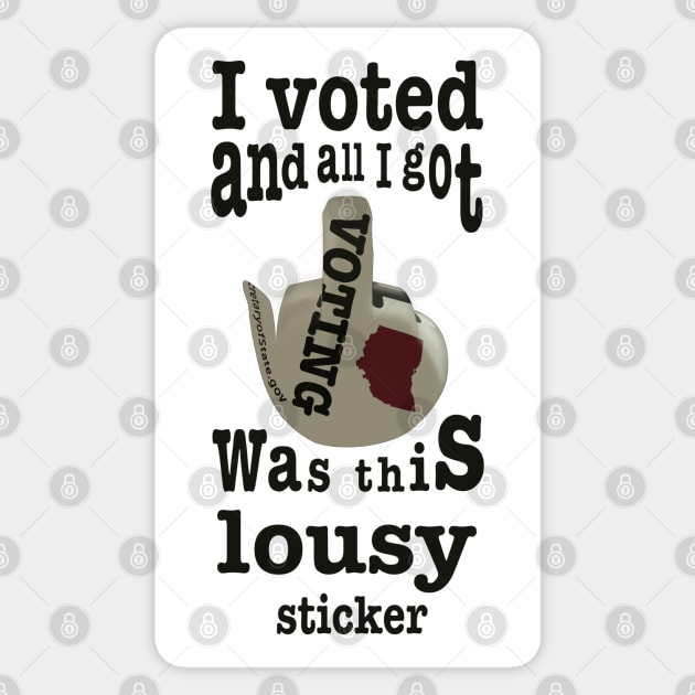 I've voted and all I got was this lousy sticker Sticker by moonmorph
